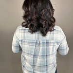 Blue/Tan Beatrice Flannel Tops - Button Ups FLAG AND ANTHEM