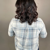 Blue/Tan Beatrice Flannel Tops - Button Ups FLAG AND ANTHEM