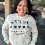 Oatmeal Sideline Social Club Longsleeve Tops- Tees HRT and LUV