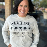 Oatmeal Sideline Social Club Longsleeve Tops- Tees HRT and LUV