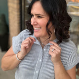 Ivory Blue Crescent Dress