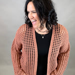 Clay Crochet Cropped Open Cardigan Tops- Cardigans DOE & RAE