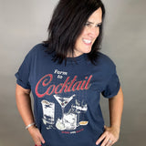 Navy Farm to Cocktail Tee