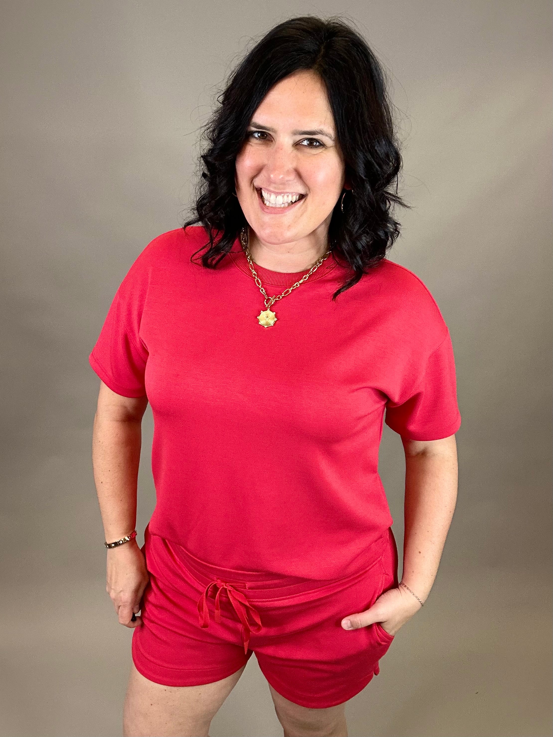 Red Corrie Tee Top - Tee THREAD & SUPPLY