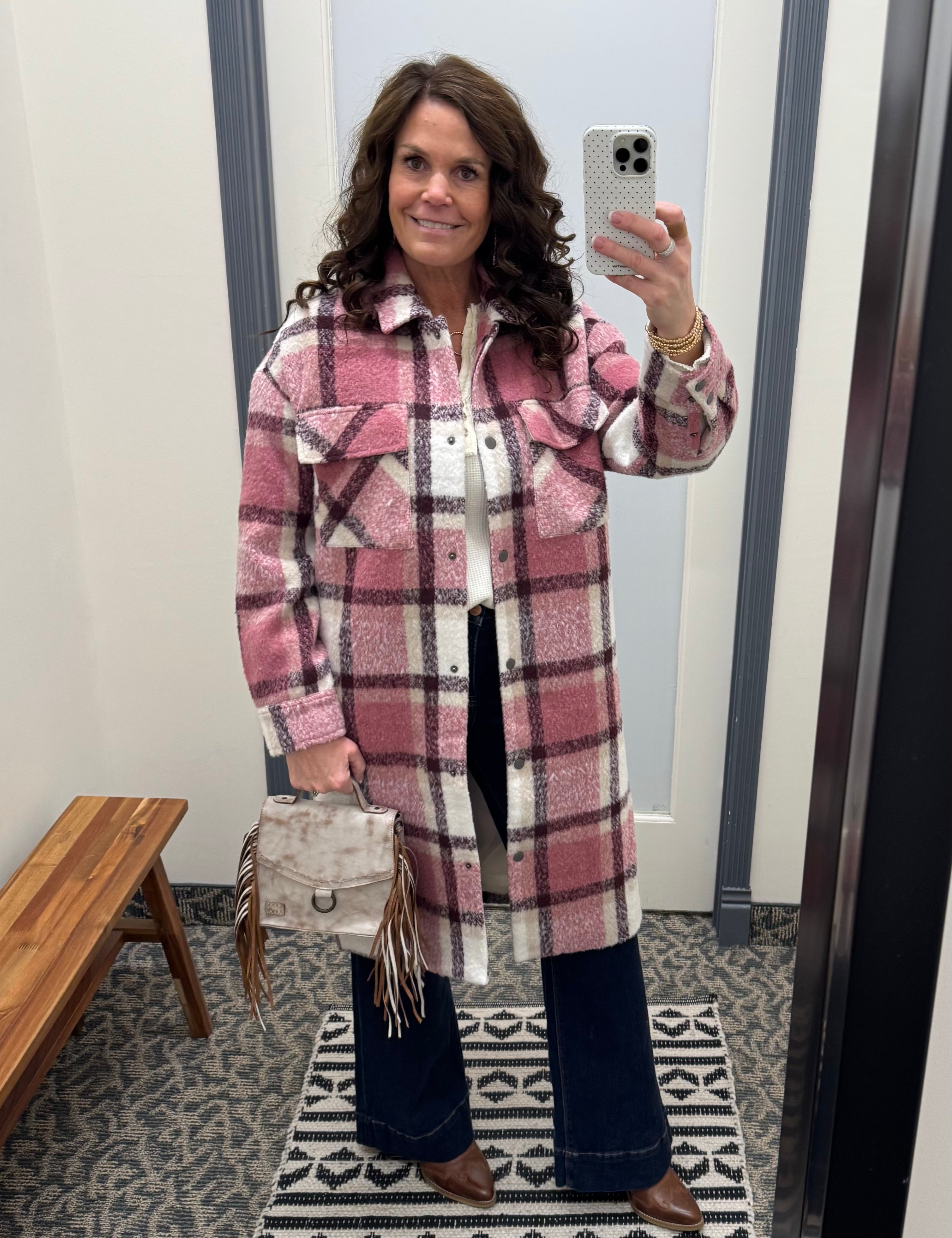 Sharon Plaid Shacket Outerwear - Shacket FLAG AND ANTHEM