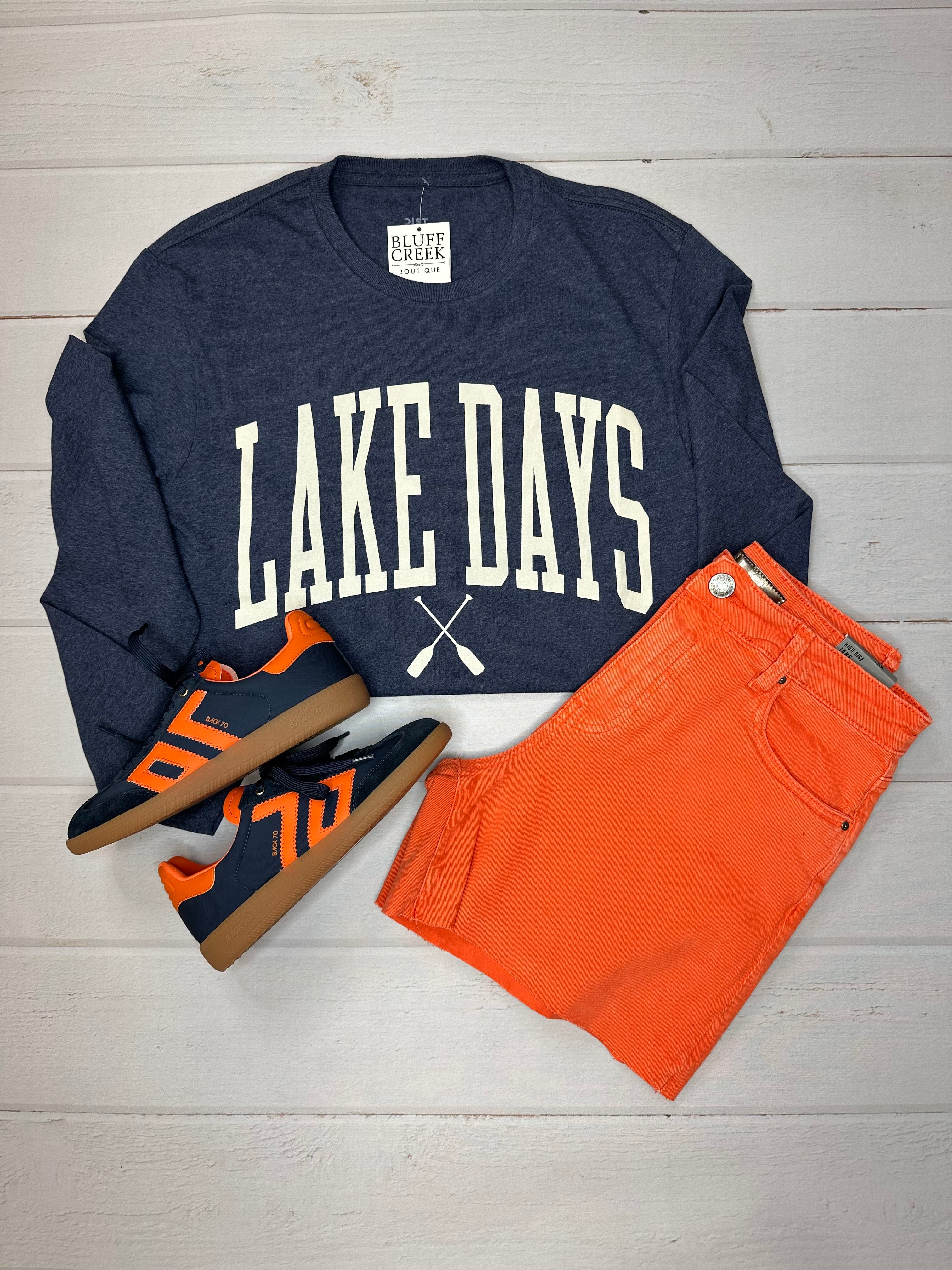 GHOST - Navy Orange Sneaker Shoes - Sneaker Back 70
