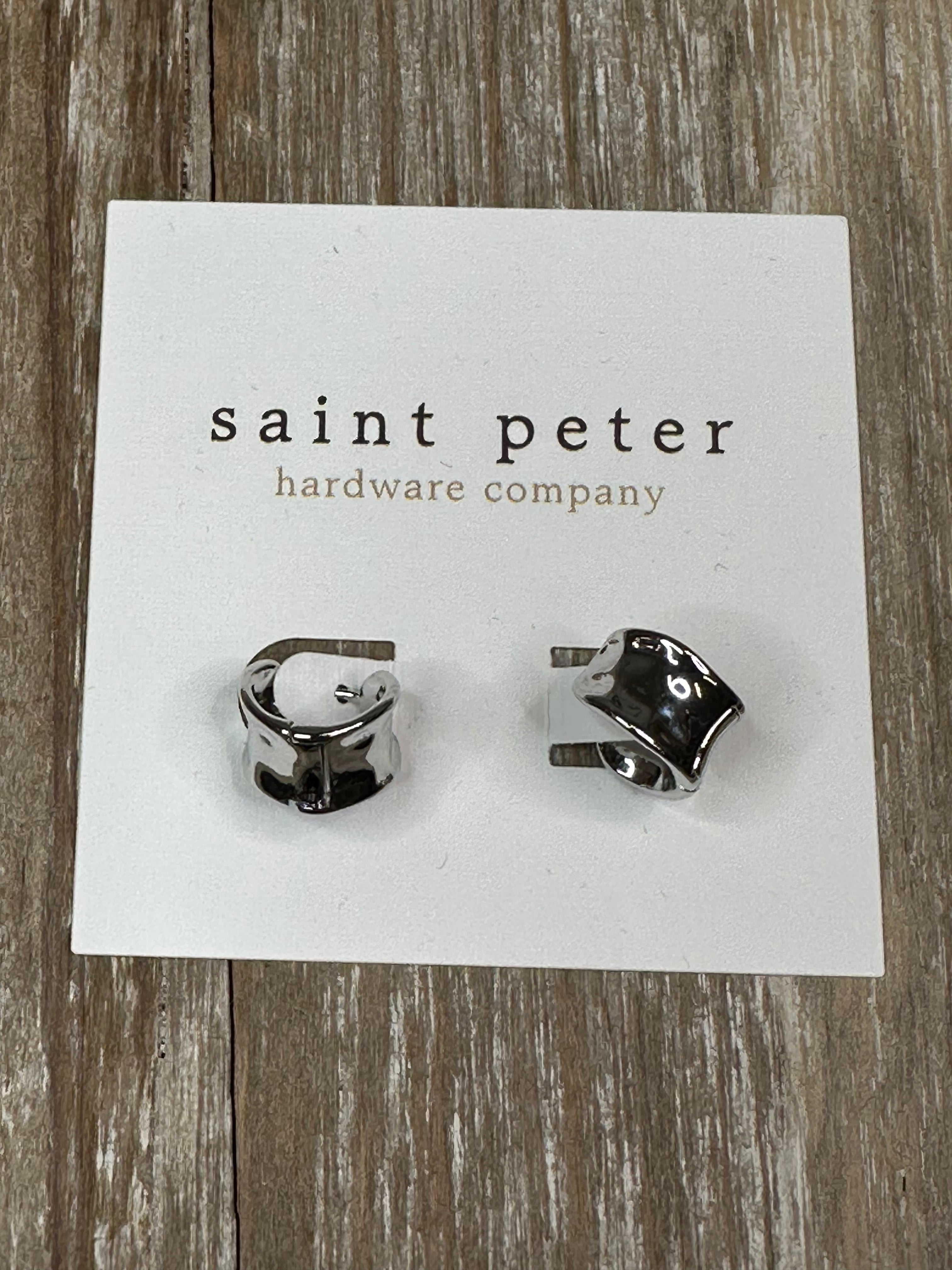 Silver Circle Cuff Huggies Jewelry - Earrings St. Peter Hardware