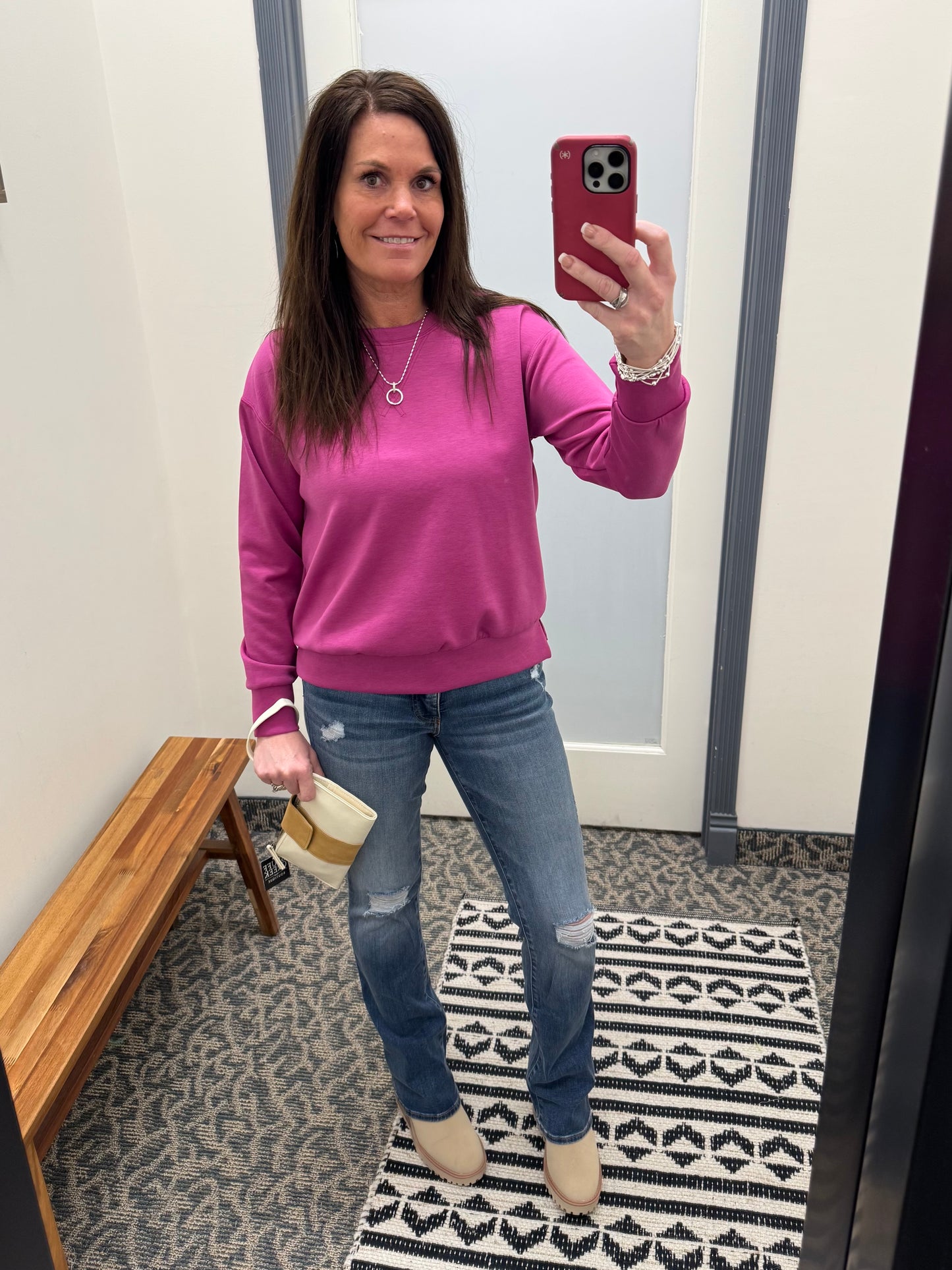 Magenta Malibu Top Tops- Sweatshirts DEAR SCARLETT