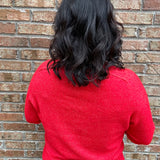 Red Seam Accent Sweater