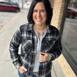 Black, White & Tan Markus Plaid Tops - Button Ups PANACHE