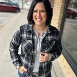 Black, White & Tan Markus Plaid Tops - Button Ups PANACHE