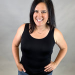 Black Reversible Seamless Tank Tops- Tanks ZENANA
