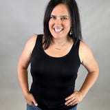 Black Reversible Seamless Tank Tops- Tanks ZENANA