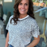 Leopard Short Sleeve Sweater Top - Sweater FATE by LFD