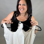 White Reversible Seamless Tank Tops- Tanks ZENANA