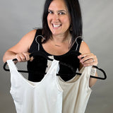 White Reversible Seamless Tank Tops- Tanks ZENANA