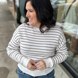 Ivory Brown Ely Sweater