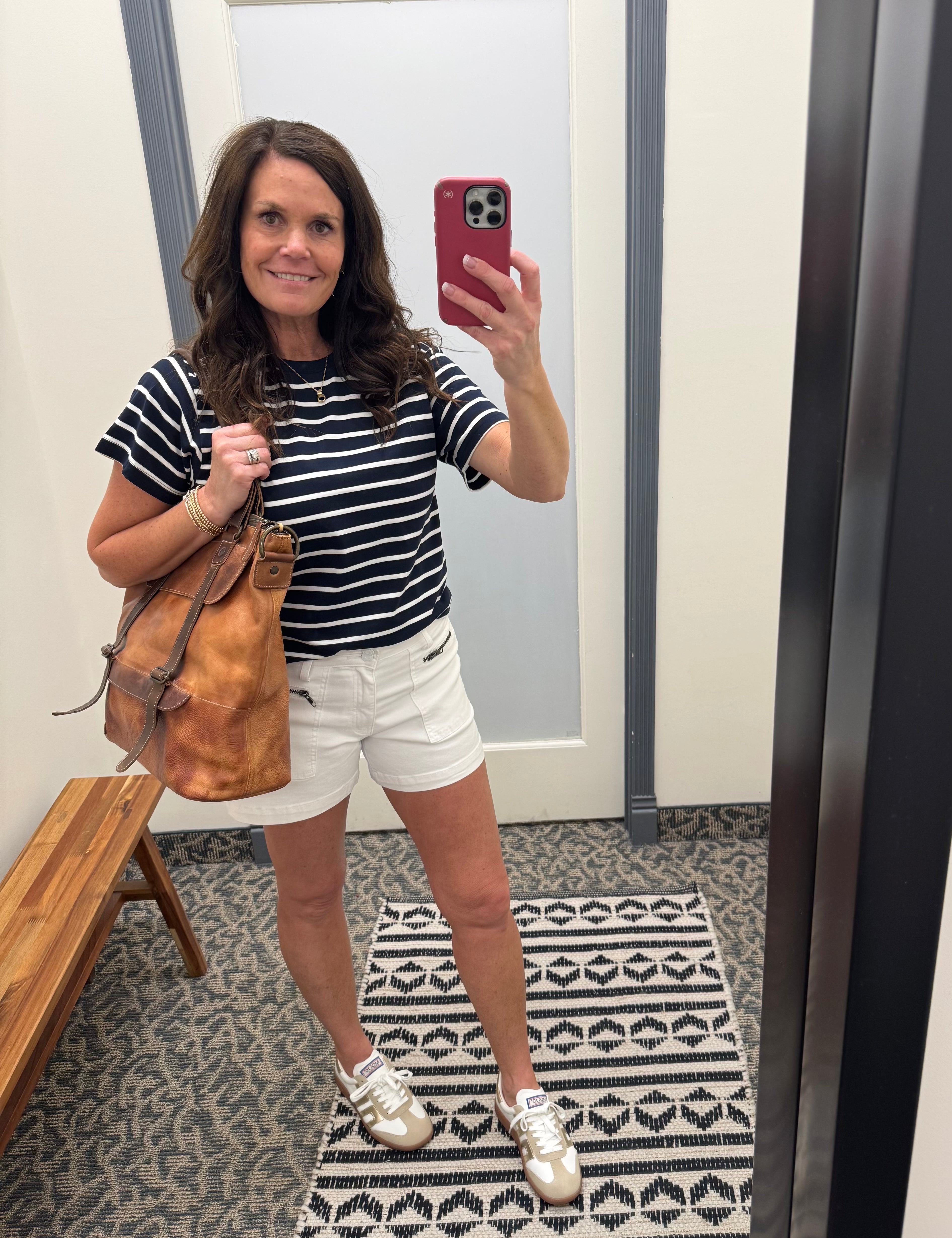Navy White Katelin Tee Top - Tee THREAD & SUPPLY