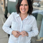 Ivory Blue Clover Shirt Tops - Button Ups THREAD & SUPPLY