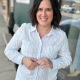 Ivory Blue Clover Shirt Tops - Button Ups THREAD & SUPPLY