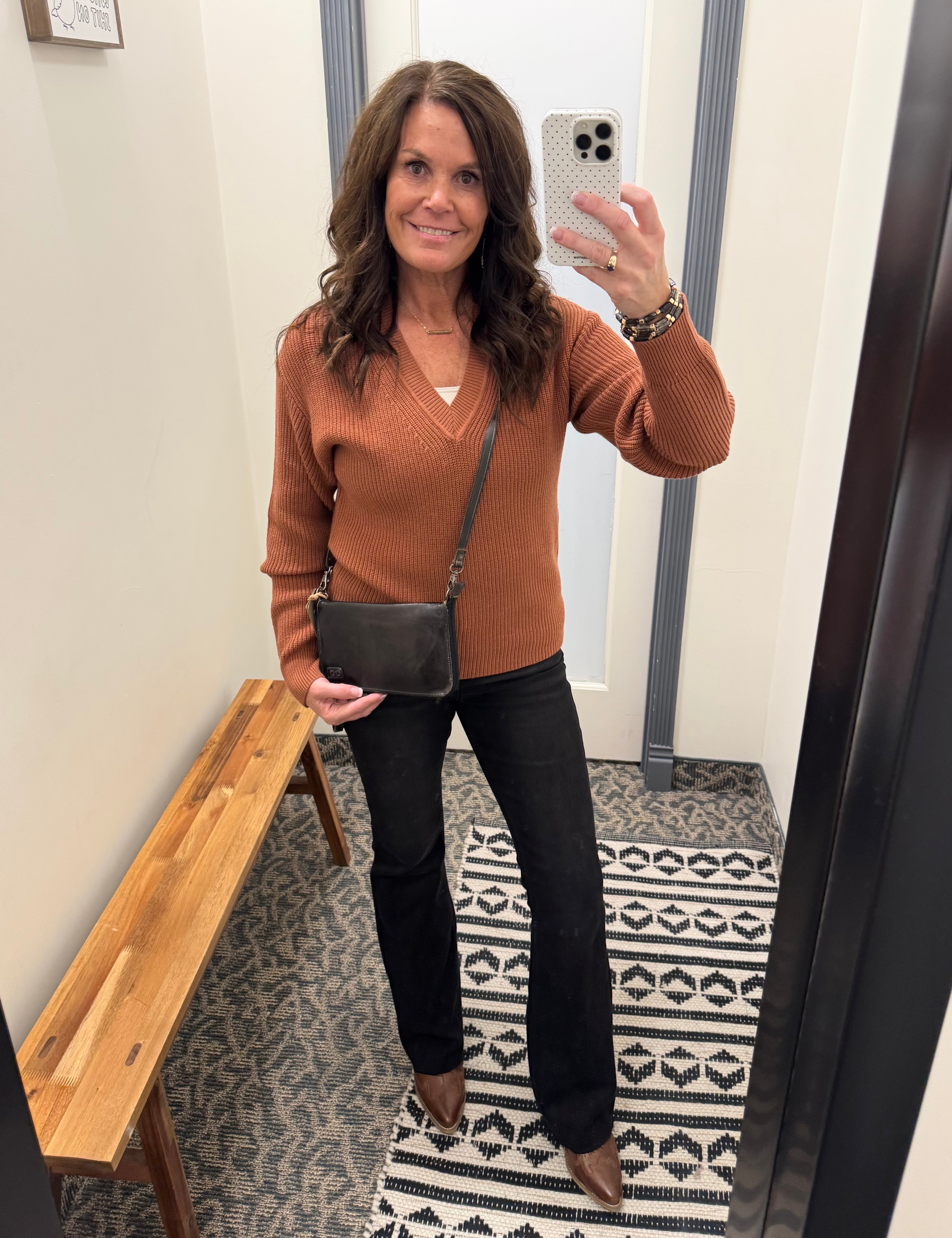 Rustic Brown Cornelia Sweater Top - Sweater THREAD & SUPPLY