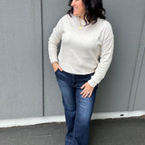 Heather Oatmeal Dream Knit Janie Top