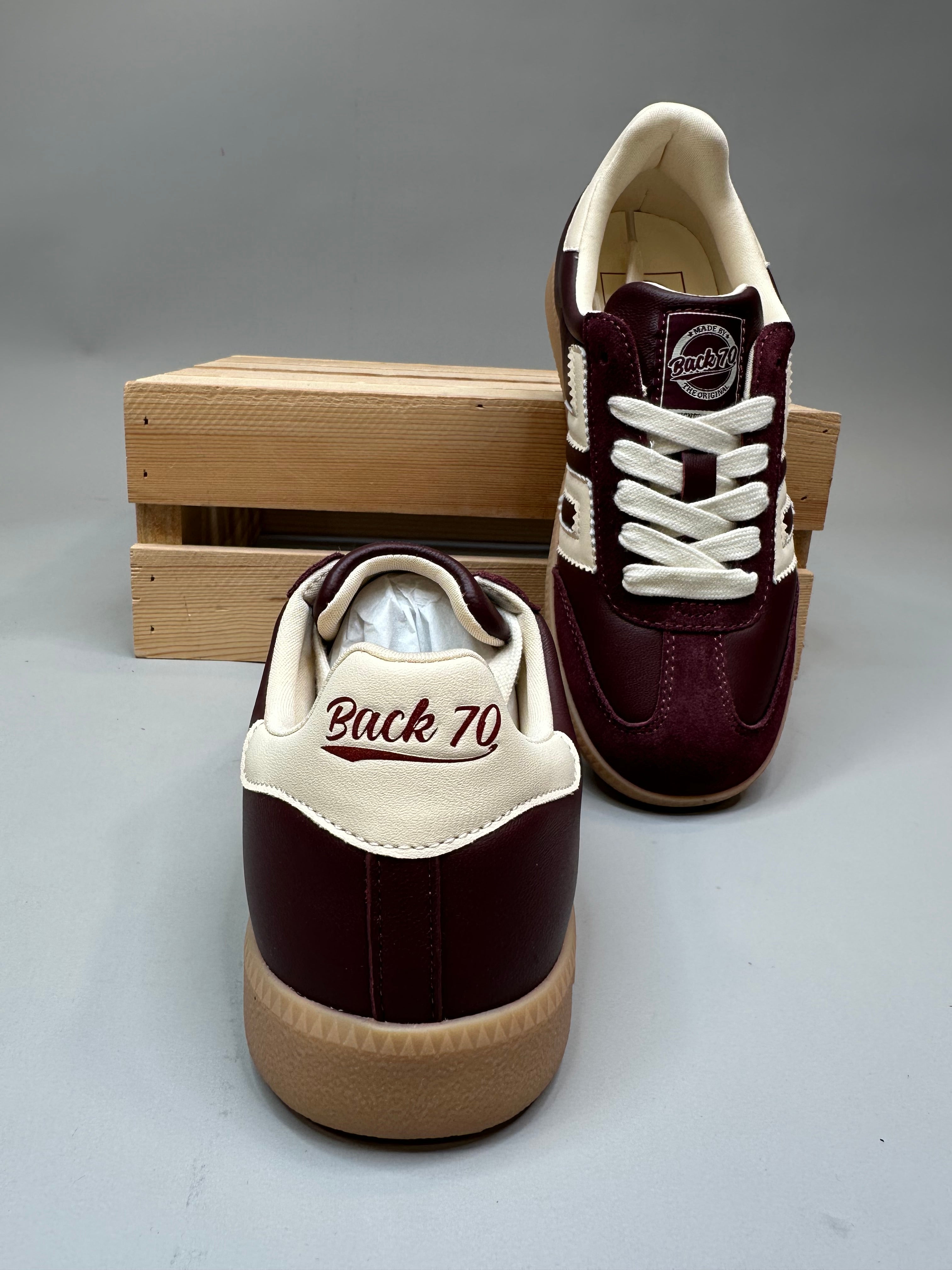 Back 70 Cloud Wine Cream Sneaker Shoes - Sneaker Back 70