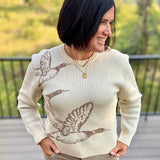 Highland Ivory Taupe Duck Knit Sweater