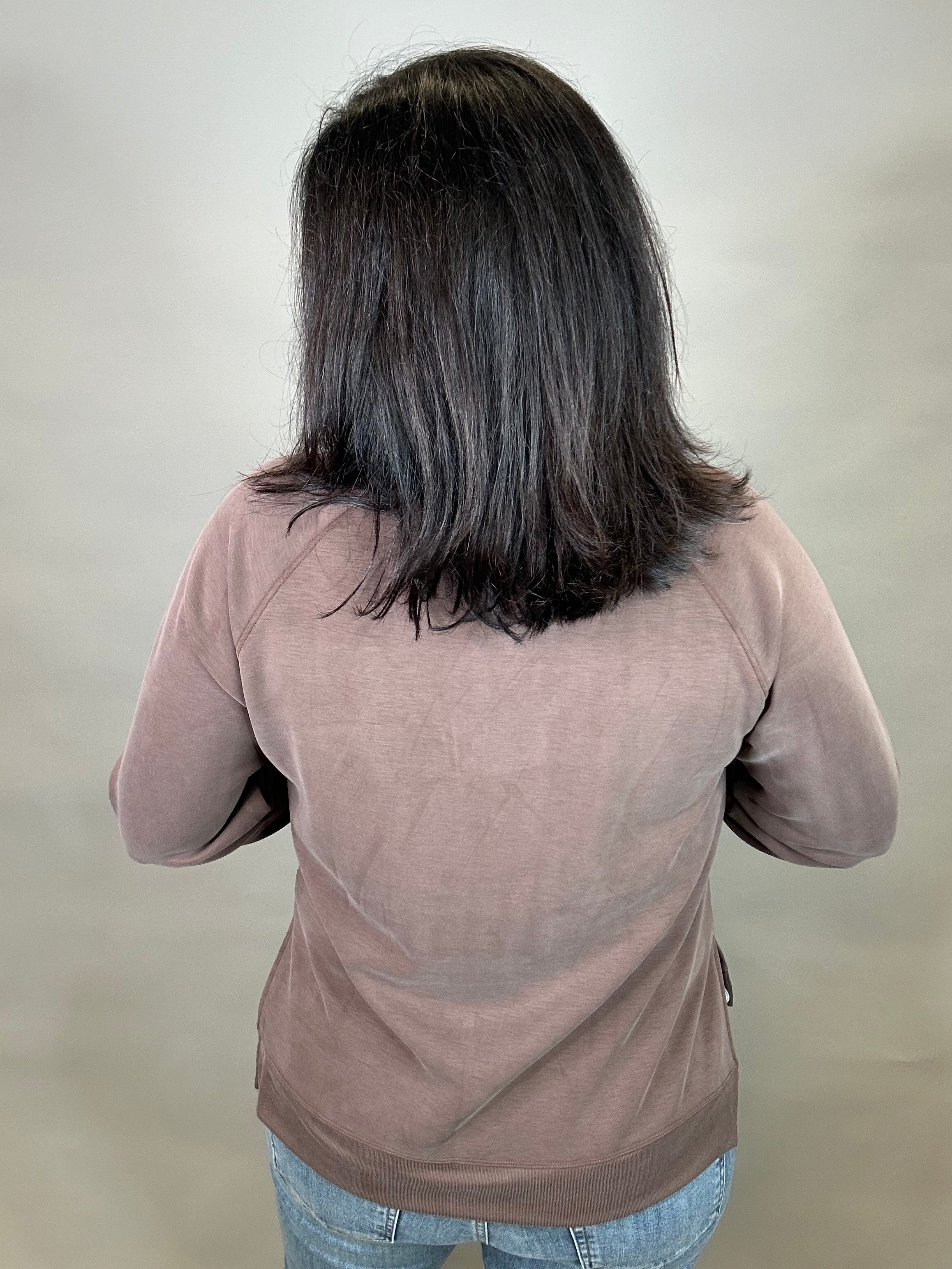 Brown Comfort Zone Crew Top - Sweatshirt STORM CREEK