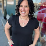 Black Ananya Tee Top - Tee THREAD & SUPPLY