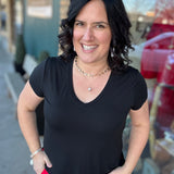 Black Ananya Tee Top - Tee THREAD & SUPPLY