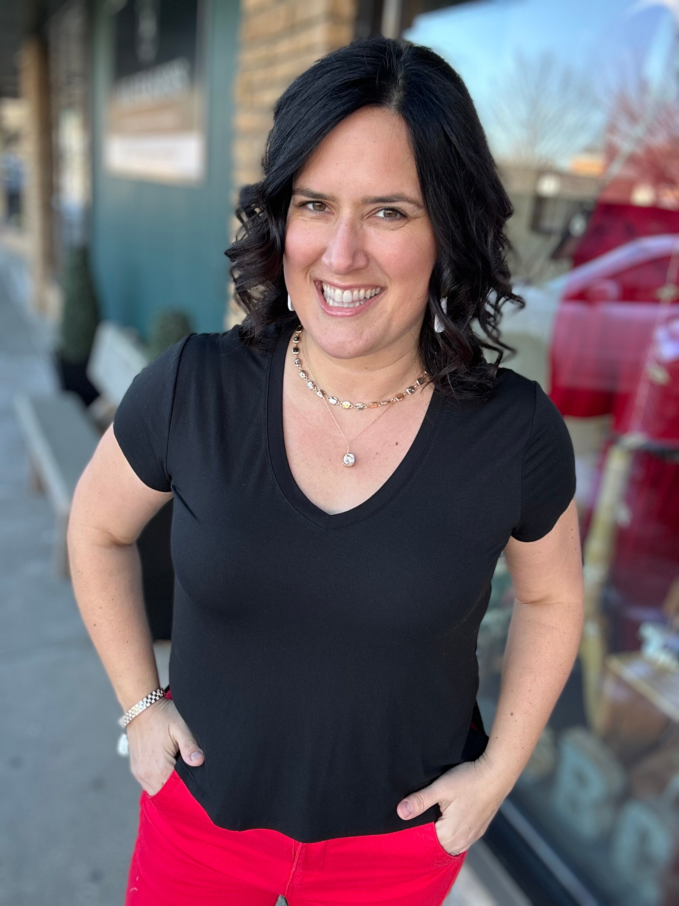 Black Ananya Tee Top - Tee THREAD & SUPPLY