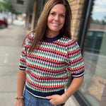 Multi Color Knit Sweater Top Top - Sweater THML