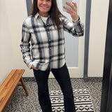 Grey Kaycee Knit Flannel