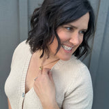 Oatmeal Waffle V Neck Cardigan Tops- Cardigans STACCATO