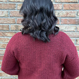 Berry Flora Drop Shoulder Sweater