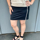 Black Oak Rib Carlton Skort Bottom- Skirt THREAD & SUPPLY