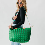 Day Dreamer Quilted Tote Bag Bags- Purses PRETTY SIMPLE WHOLESALE Green