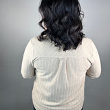 Camel Ivory Stripe Cassian Shirt