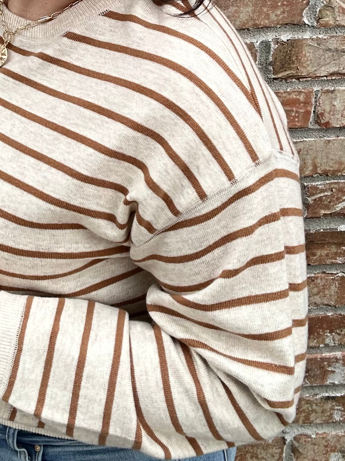 Oatmeal/Camel Soft Knitted Top Top - Sweater MIOU MUSE