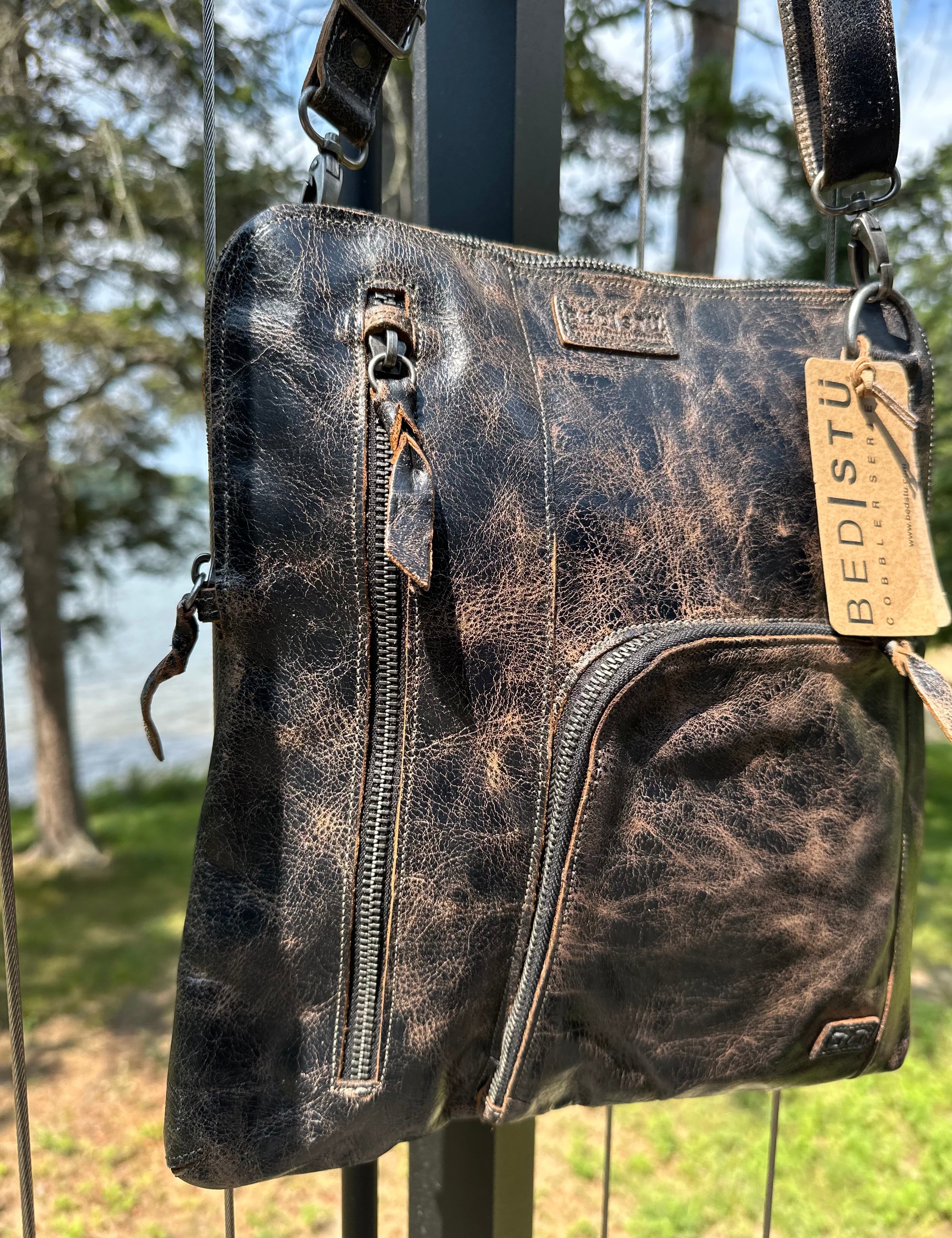 Bed|Stü Aiken Crossbody Bag in Black Lux Bags- Purses BED STU