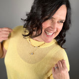 Yellow Knit Sweater Top