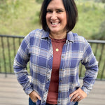 Daphne Indigo Multi Plaid Shirt Tops - Button Ups THREAD & SUPPLY