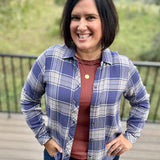 Daphne Indigo Multi Plaid Shirt Tops - Button Ups THREAD & SUPPLY