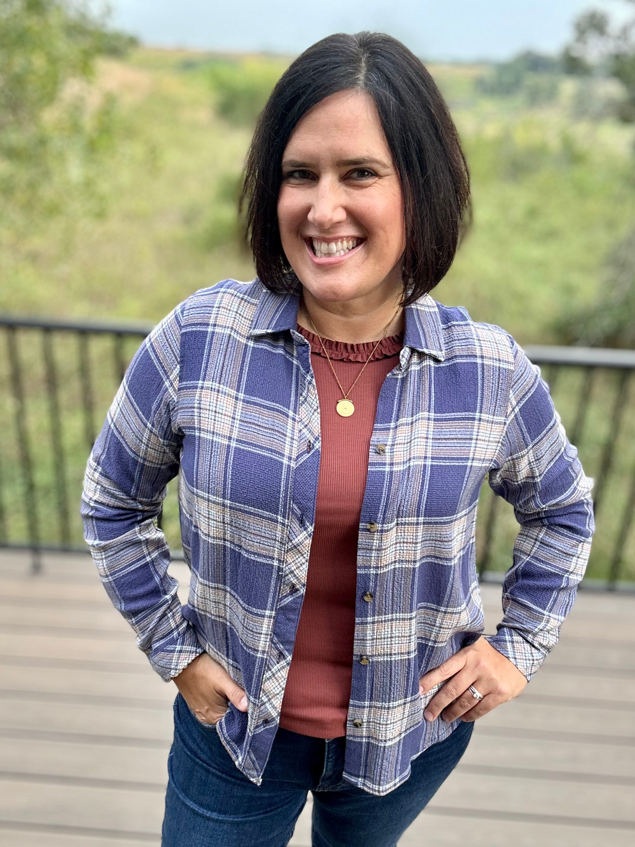 Daphne Indigo Multi Plaid Shirt Tops - Button Ups THREAD & SUPPLY