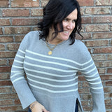 Geralyn Striped Crew Sweater