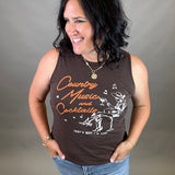 Country Music and Cocktails Tank Tops- Tanks HRT and LUV