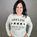 Oatmeal Sideline Social Club Longsleeve Tops- Tees HRT and LUV