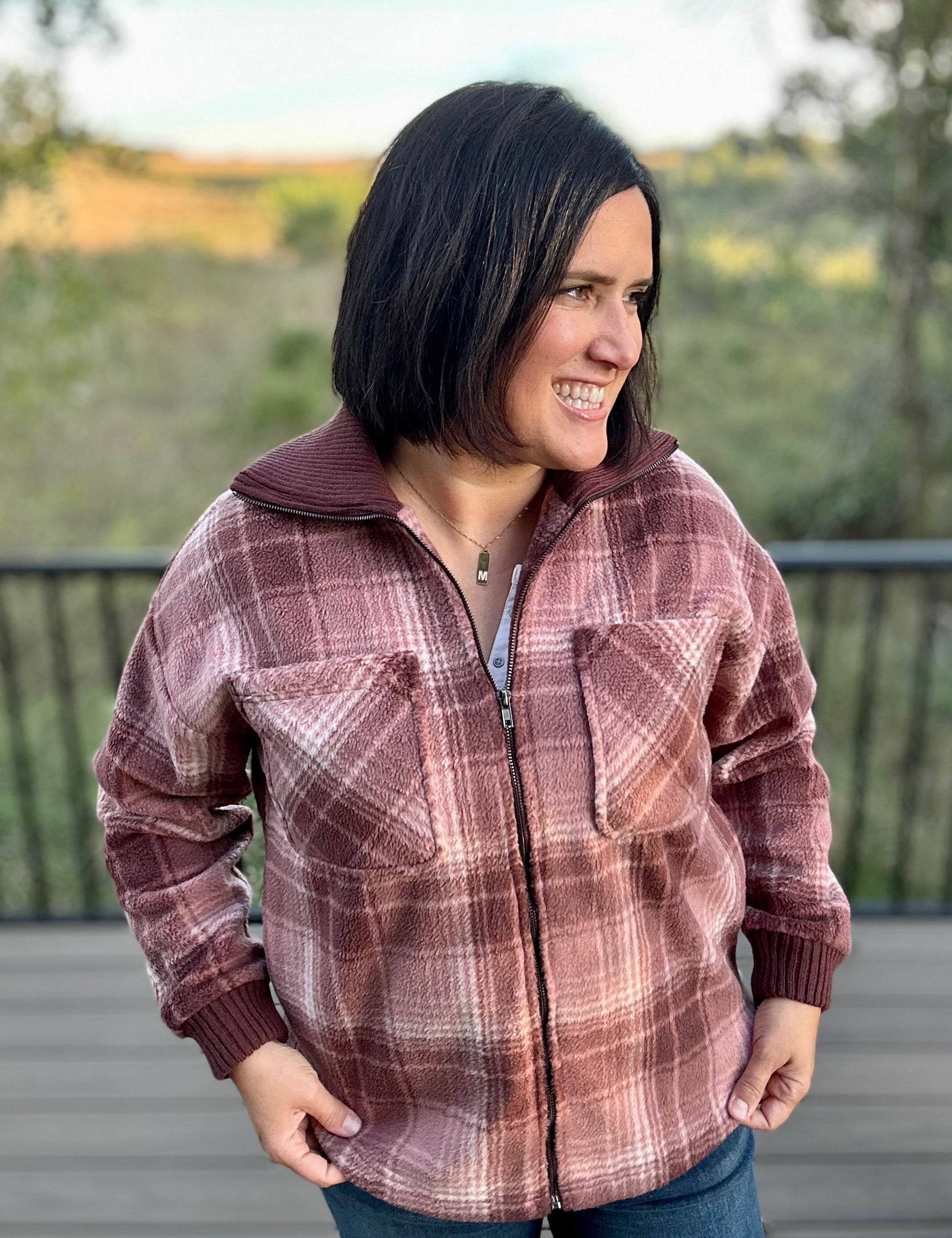 Mauve Plaid Holland Jacket Outerwear- Jackets THREAD & SUPPLY