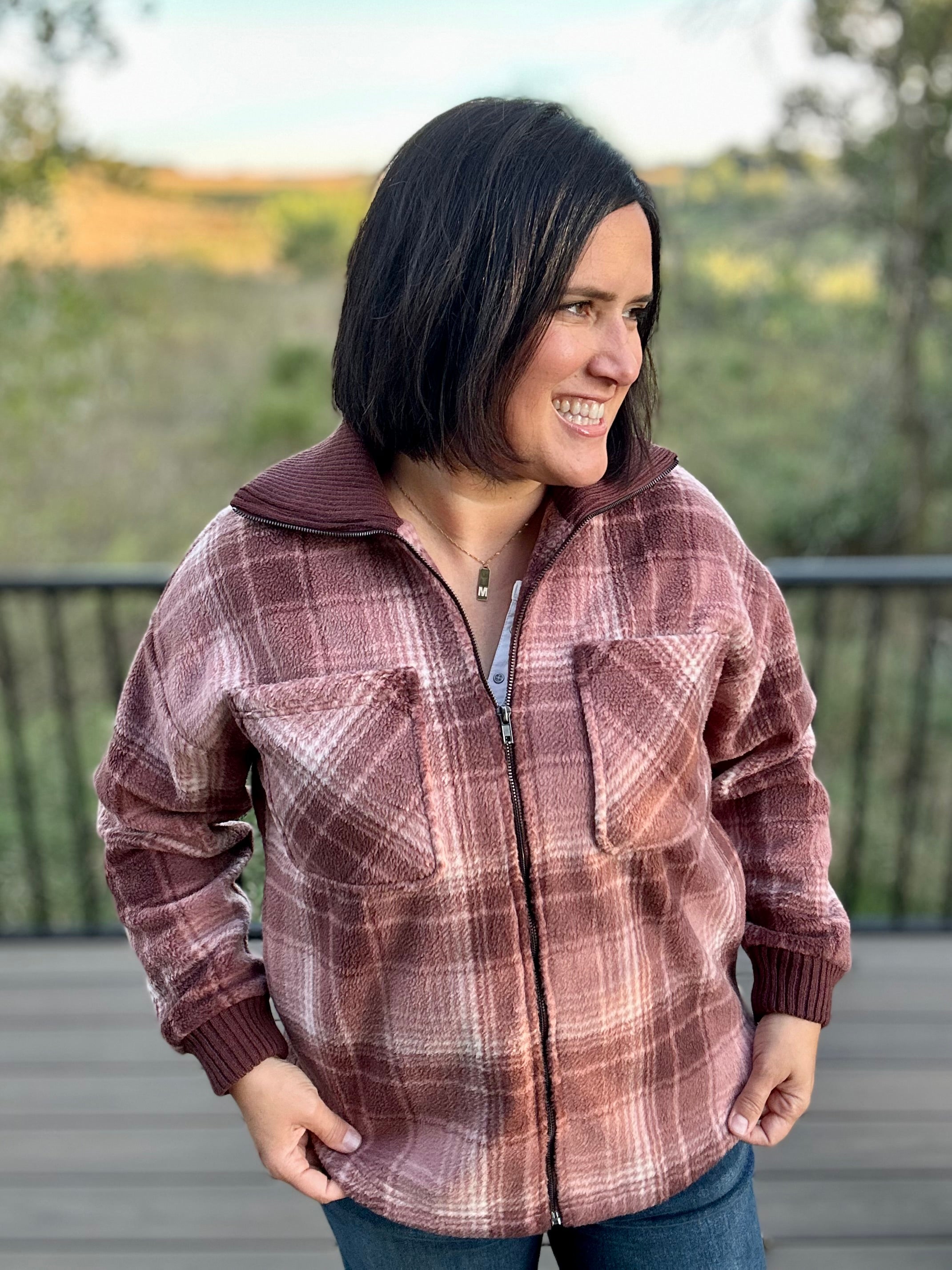 Mauve Plaid Holland Jacket Outerwear- Jackets THREAD & SUPPLY